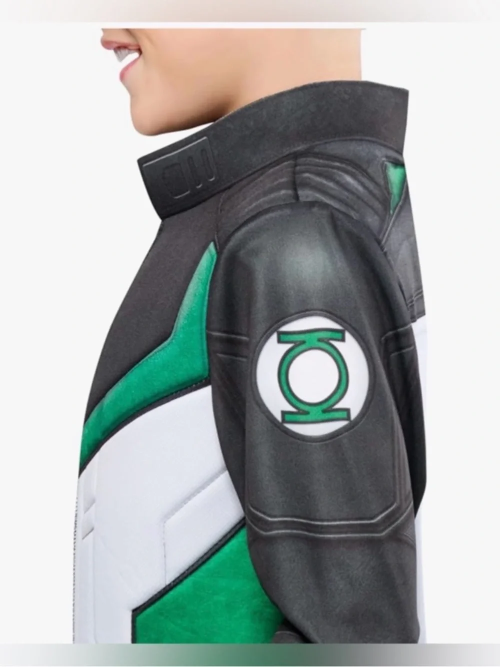 Rubies DC Green Lantern Deluxe Jumpsuit with Attached Faux Jacket and Ring - Picture 4 of 7